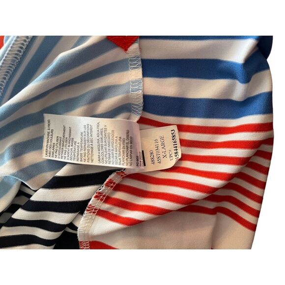 Izod Tour Golf Mens Multicolor Striped Short Sleeved Polo Shirt XL - Picture 5 of 9